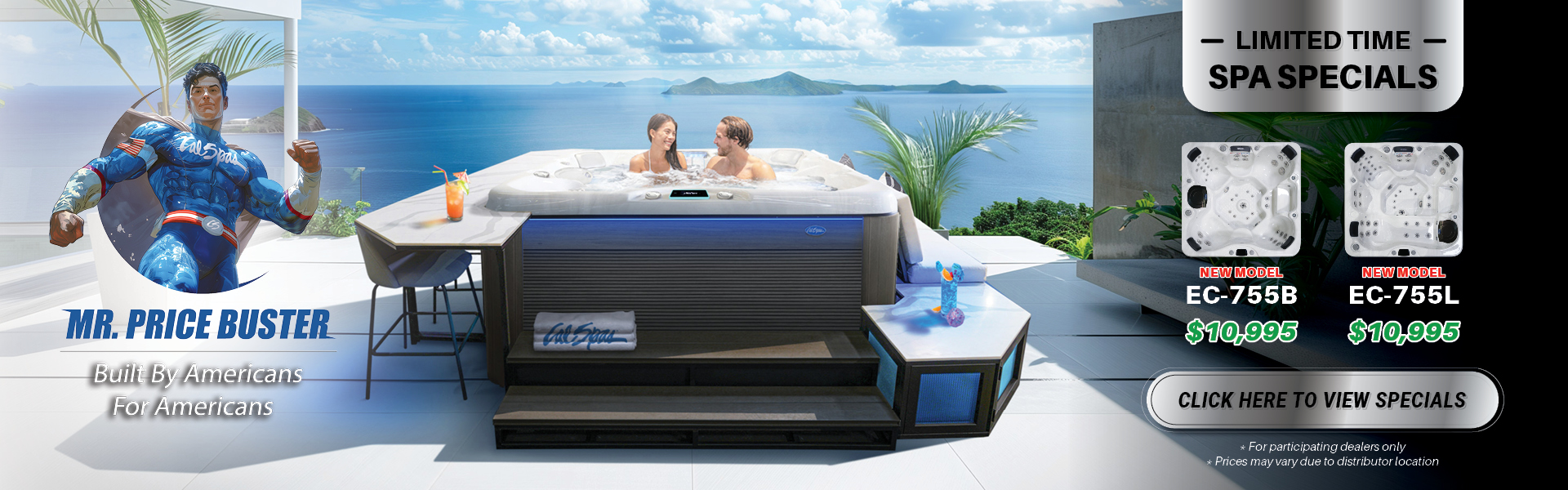 Calspas hot tub being used in a family setting - Irving