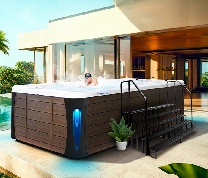 Calspas hot tub being used in a family setting - Irving