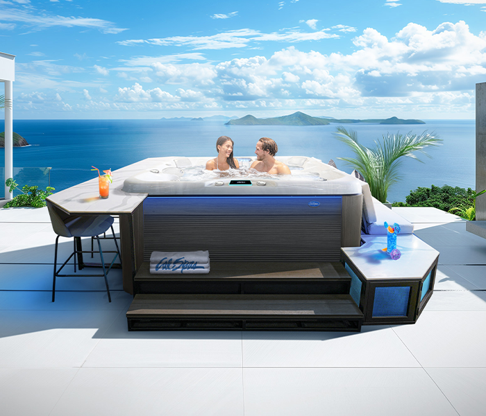 Calspas hot tub being used in a family setting - Irving